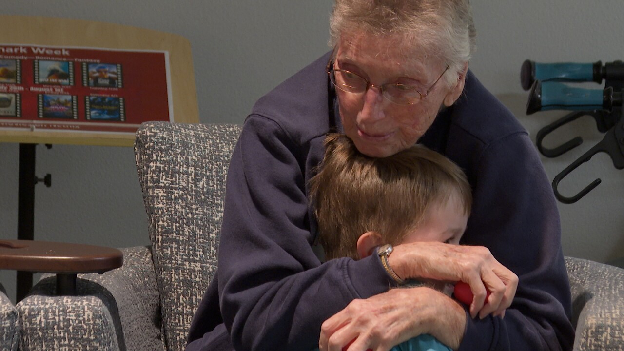 Toddlers and "grandfriends" at Creston Village
