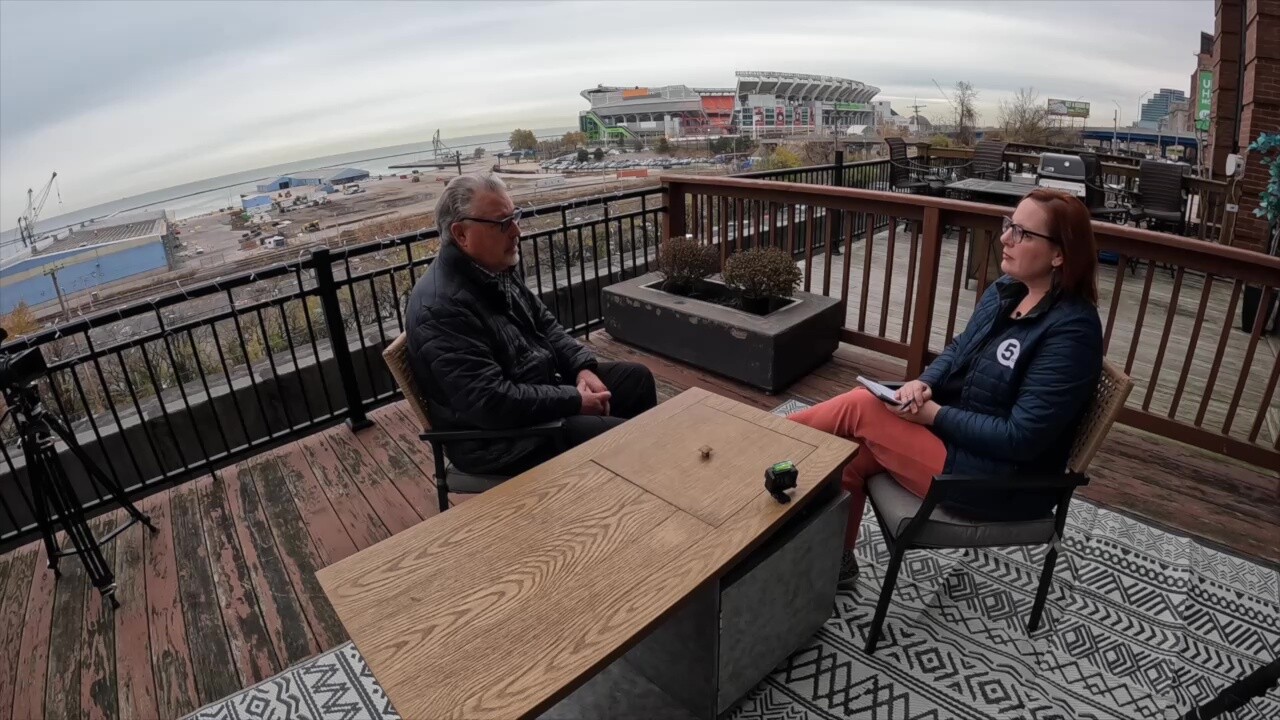 Hamp Howell, a sports marketing consultant who was involved with Cleveland's lakefront stadium project in the 1990s, talks to News 5 reporter Michelle Jarboe about stadium financing and personal seat licenses.