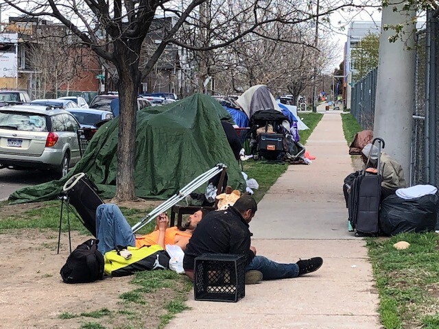 Homeless Tent City at 2400 Lawrence
