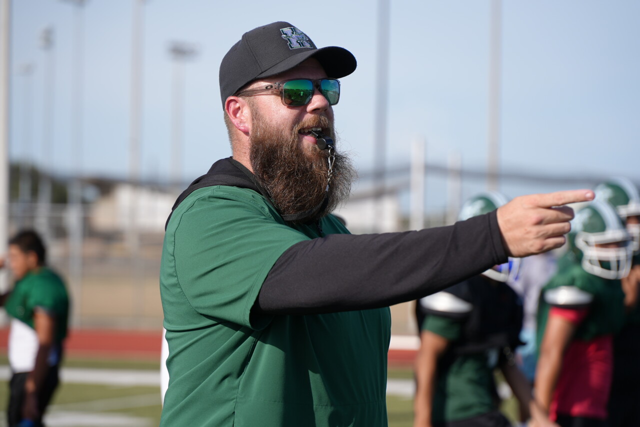 King football head coach Austin Menner