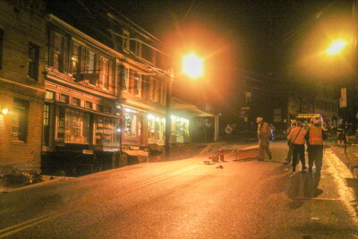 Ellicott City main street post flood 