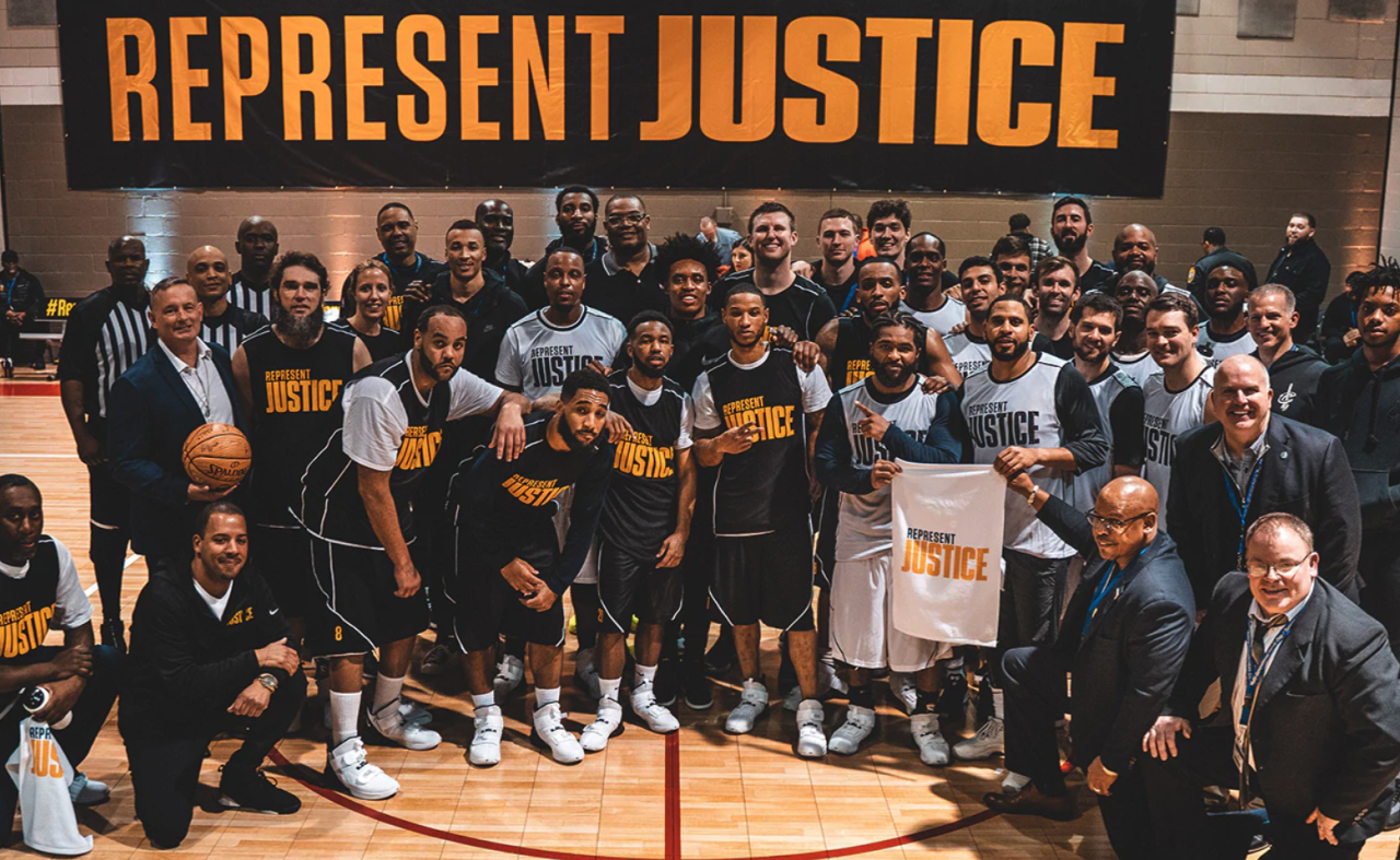 Cavs Players Staff Attend Discussion Basketball Game With