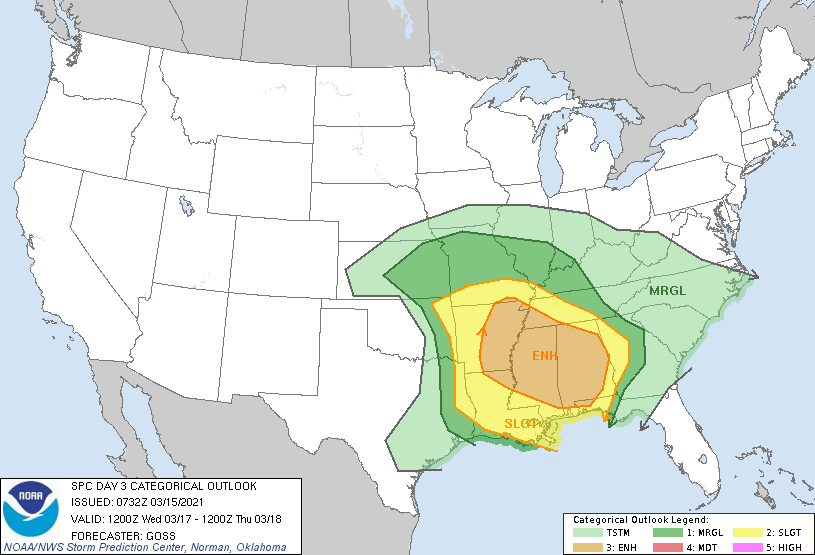 Severe Weather Risk Wednesday