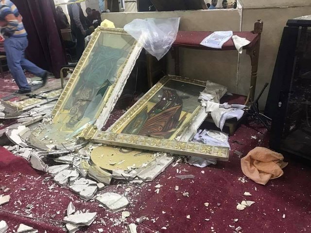 Photos show devastation in Egypt in the moments following Palm Sunday bombing