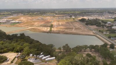 Retention ponds over Youngsville 