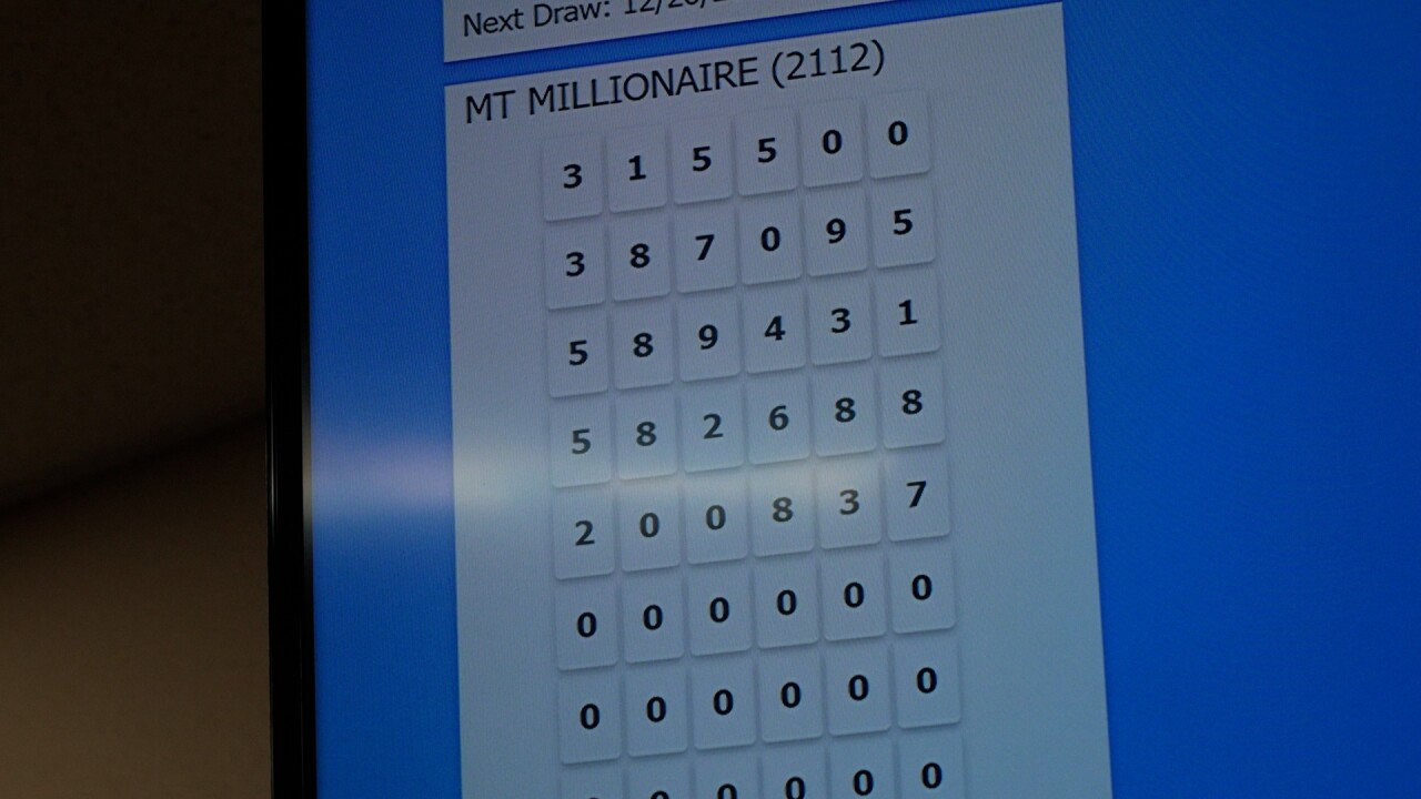 KTVH Montana Millionaire Numbers 2025