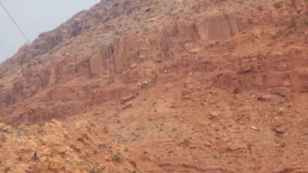 Rescuers on Red Mountain
