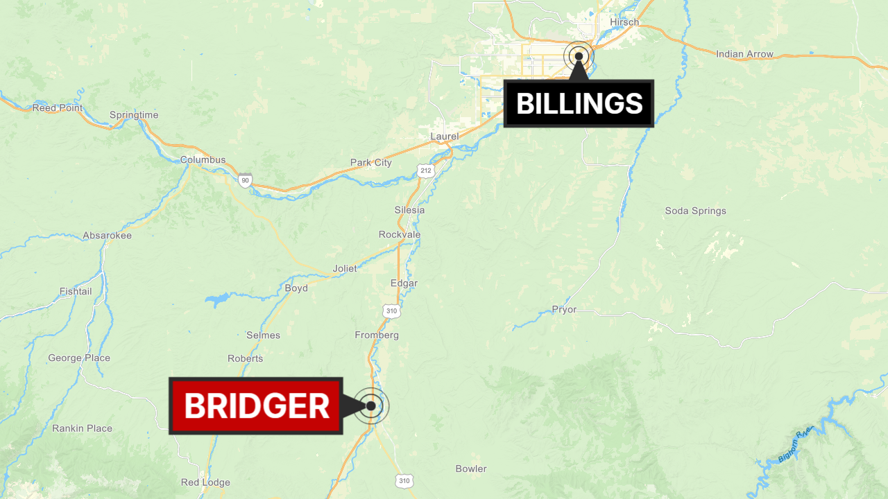 Bridger, Montana map