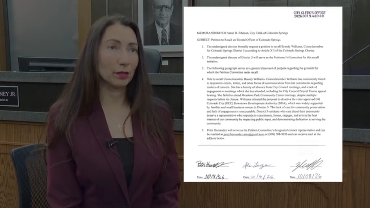 Recall petition for Brandy Williams