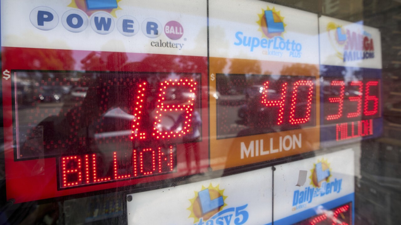 An electronic sign reads $1.8 billion.