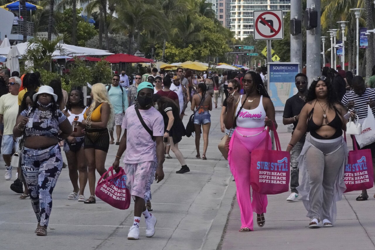 South Beach spring break crowds, March 22, 201