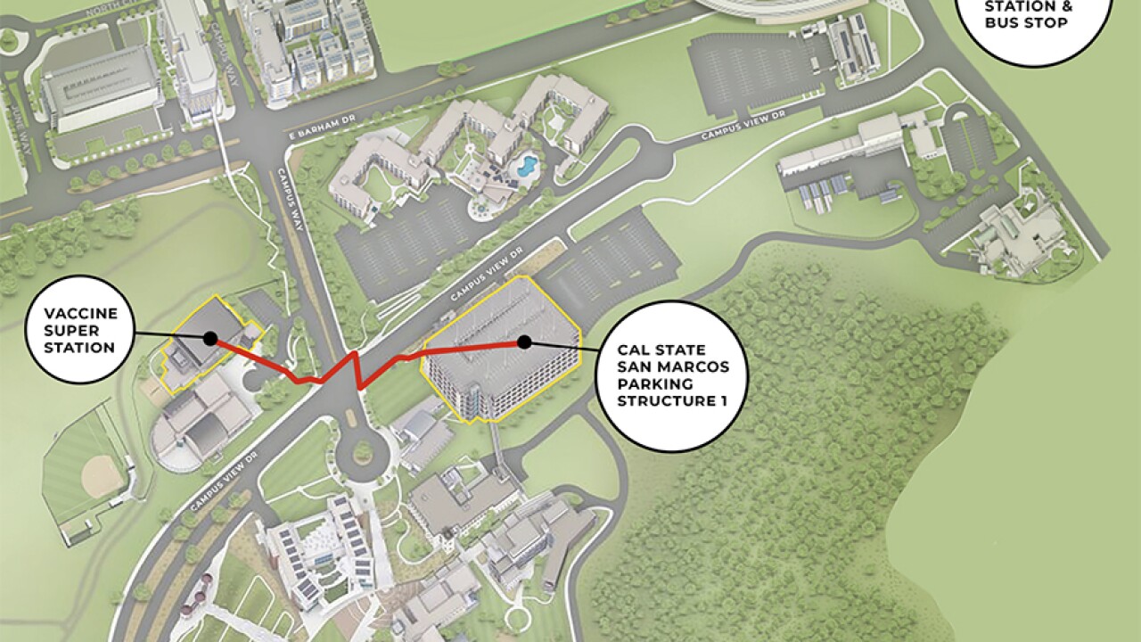 North County Vaccination Super Station To Open At Cal State San Marcos Csu San Marcos Campus Map