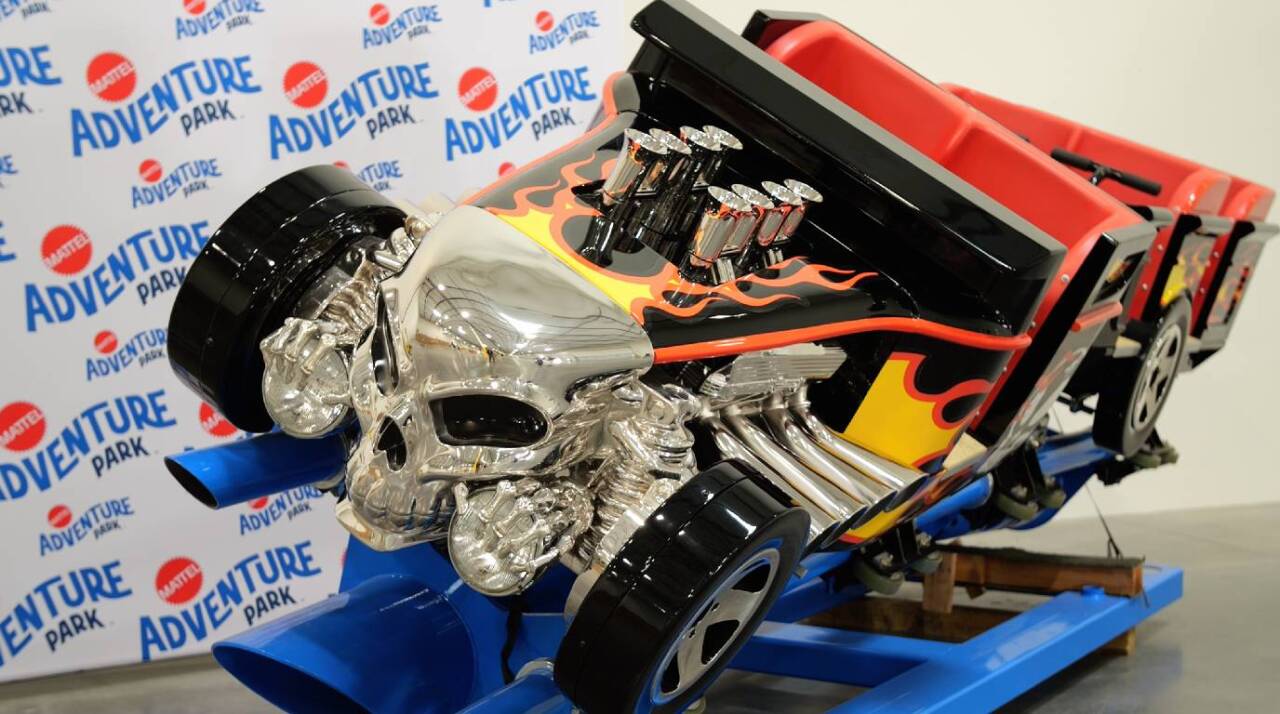“This is a super themed car. I mean, the front end of this this vehicle is chromed carbon fiber. You know, the flames, Mattel worked with us to make sure that these cars were as authentic to the Hot Wheels car as they possibly could be,” said Cornell.