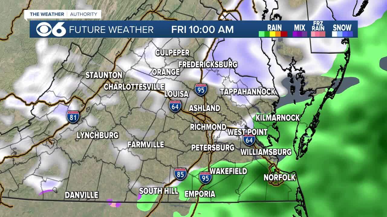 Snow in Virginia Winter Weather Dec. 5, 2025 