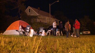 Activists camping out on Cleveland's east side.