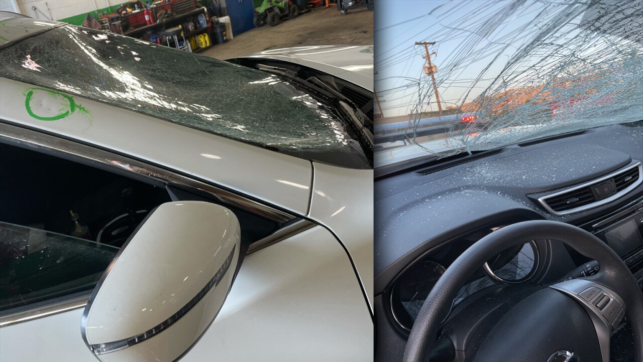 Morgan's smashed windshield.jpg