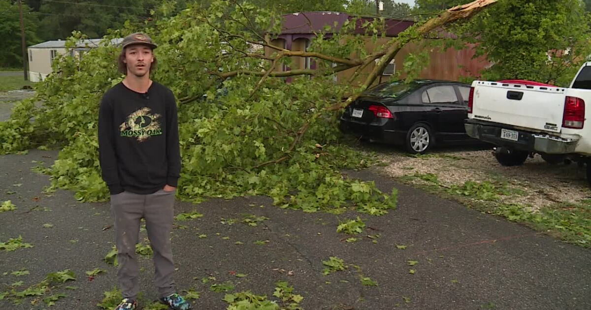 Storm damages homes, trees, and cars; knocks out power to thousands in ...