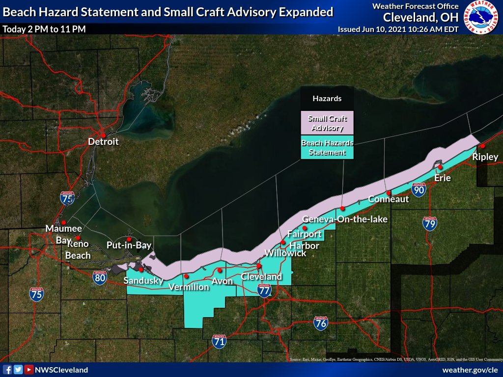 NWS beach hazard statement 