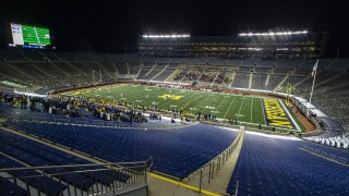 Michigan Stadium nearly empty 2020