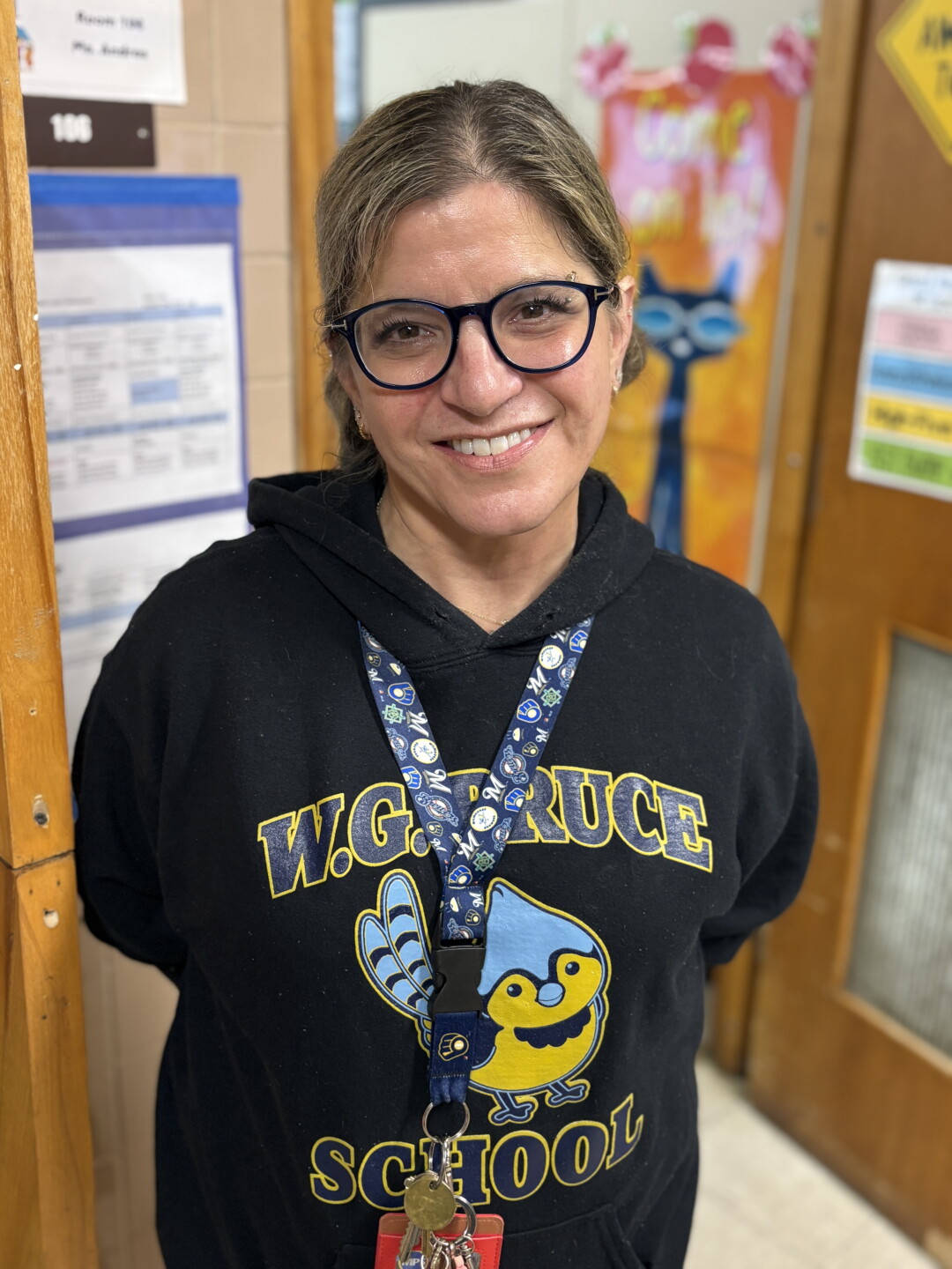 Katharine Andres, a K5 kindergarten teacher at Bruce Elementary
