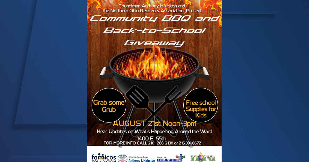Neighborhood barbecue and again to highschool give-a-way held in Cleveland