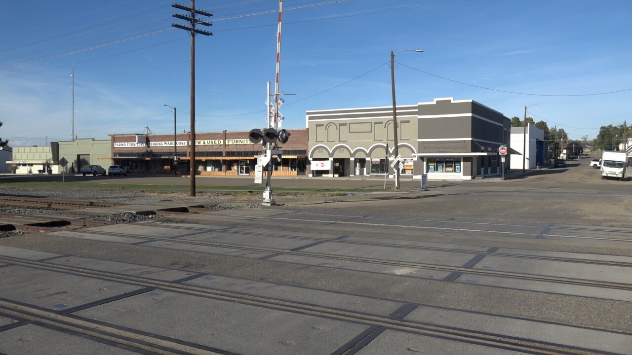 Caring Hands is across the street from the railroad tracks