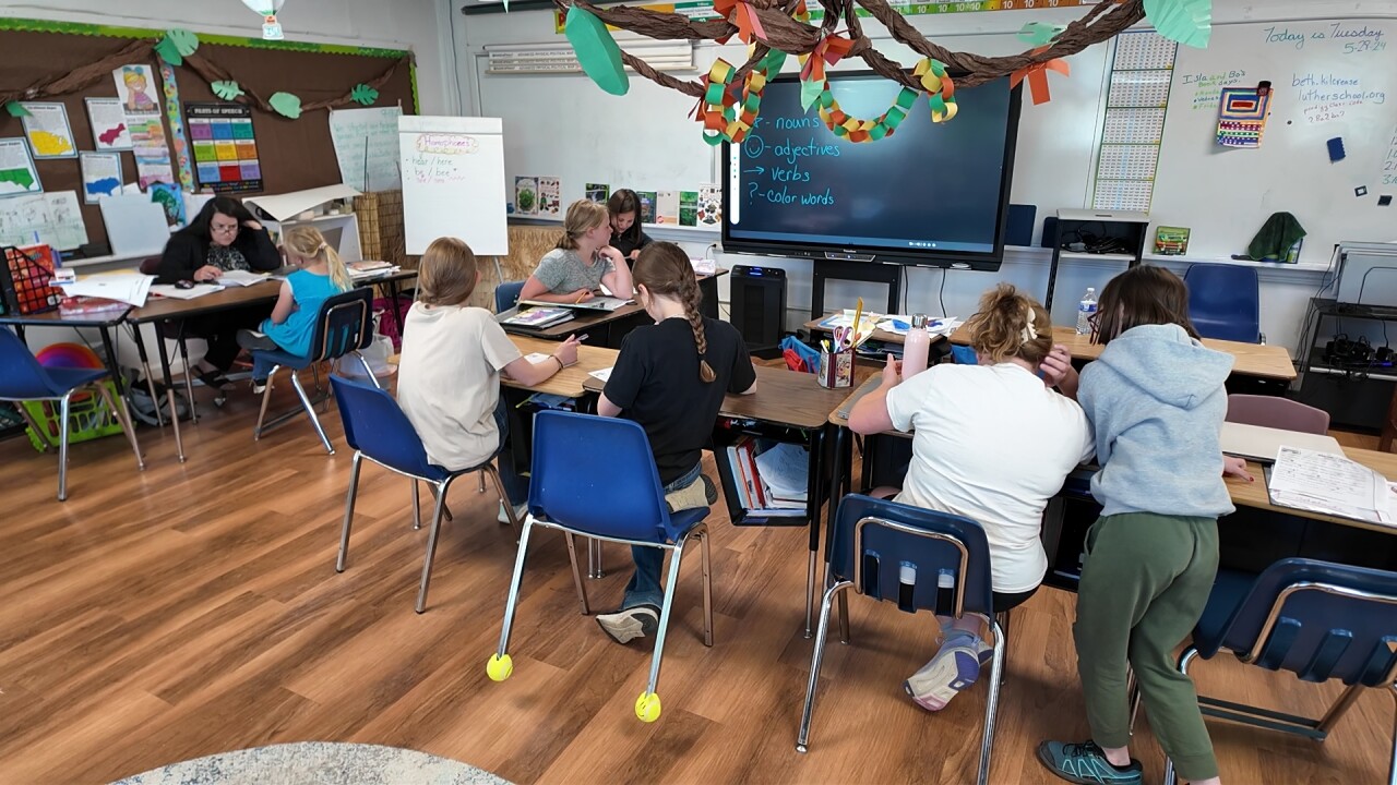 Luther School classroom