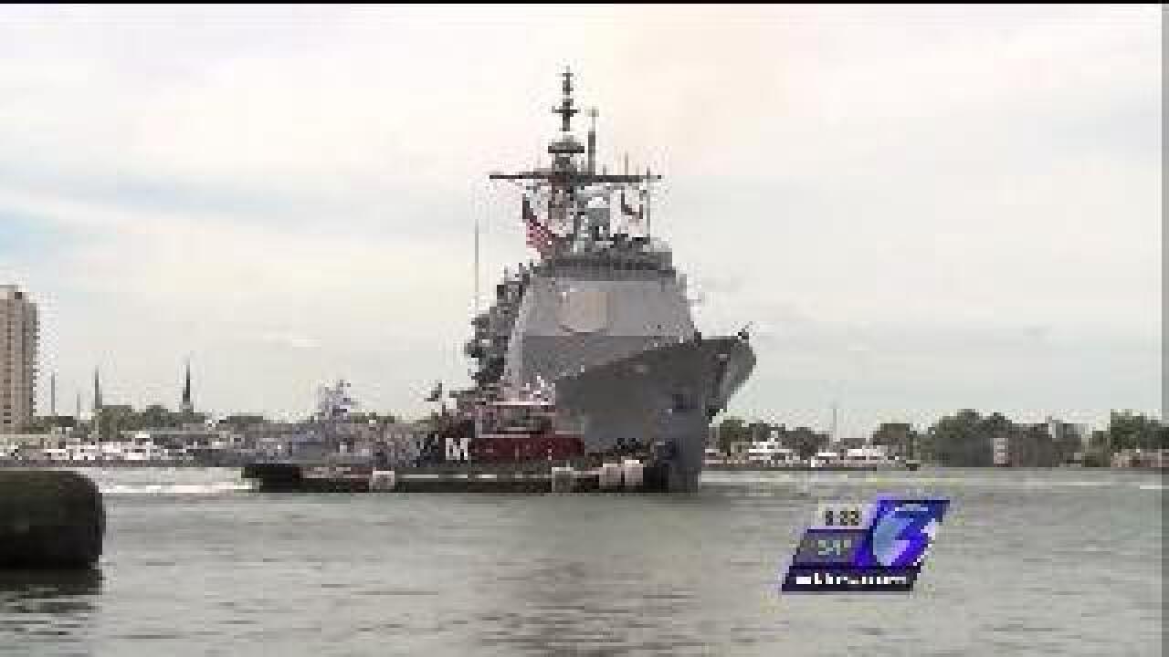 International Fleet of Tall Ships ready to anchor