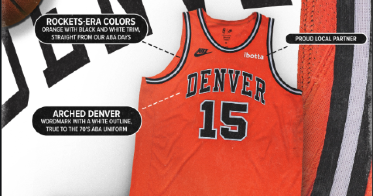 Denver Nuggets reveal throwback uniforms honoring 50 years since ABA merger