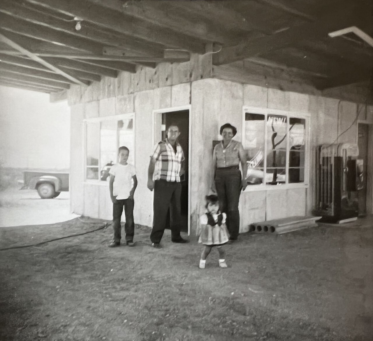 Calvert family as Saguaro Corner (Now Saguaro Corners) was being built in 1956