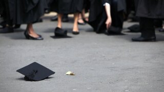 Student does homework.