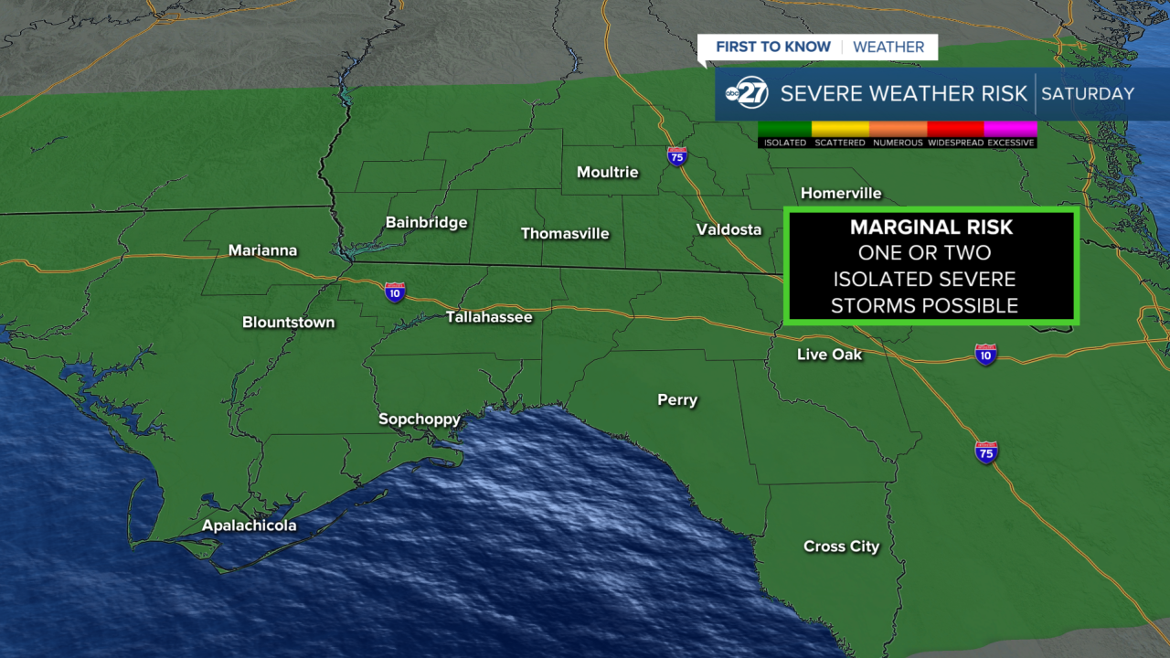 Saturday Severe risk