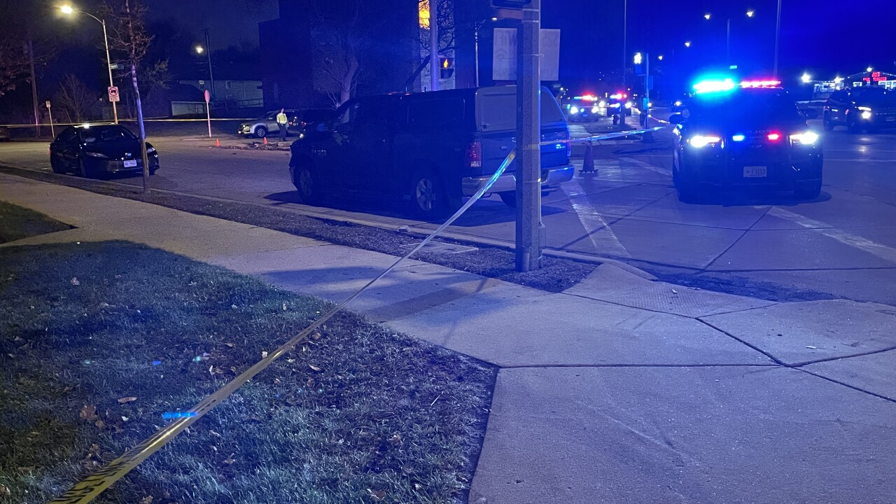 Scene of a fatal vehicle vs. pedestrian crash Friday night in Milwaukee on the 4100 block of W. Townsend St.