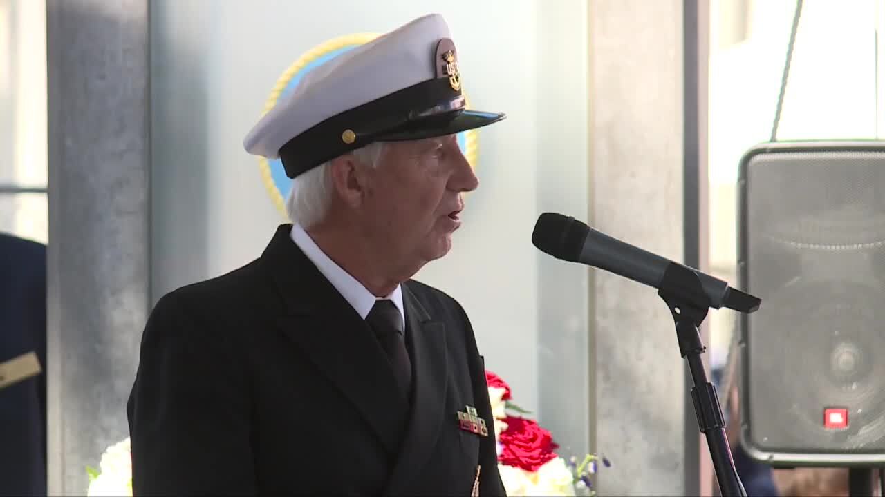 Command Master Chief Richard “Dwight” Hanners was a guest speaker at Veterans Day event in Jupiter. Nov. 11, 2023