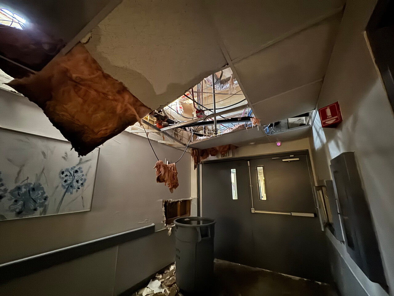 Aviata Corridor roof collapse