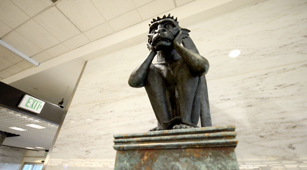 Greg the gargoyle at DIA
