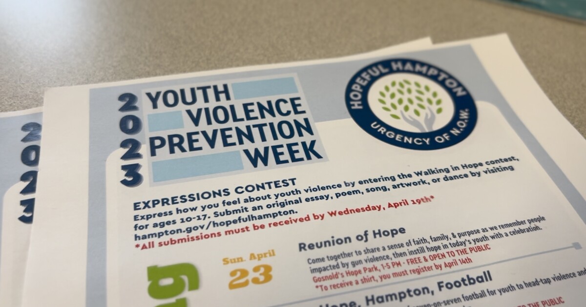'Youth Violence Prevention Week' aims to bring sense of peace to Hampton
