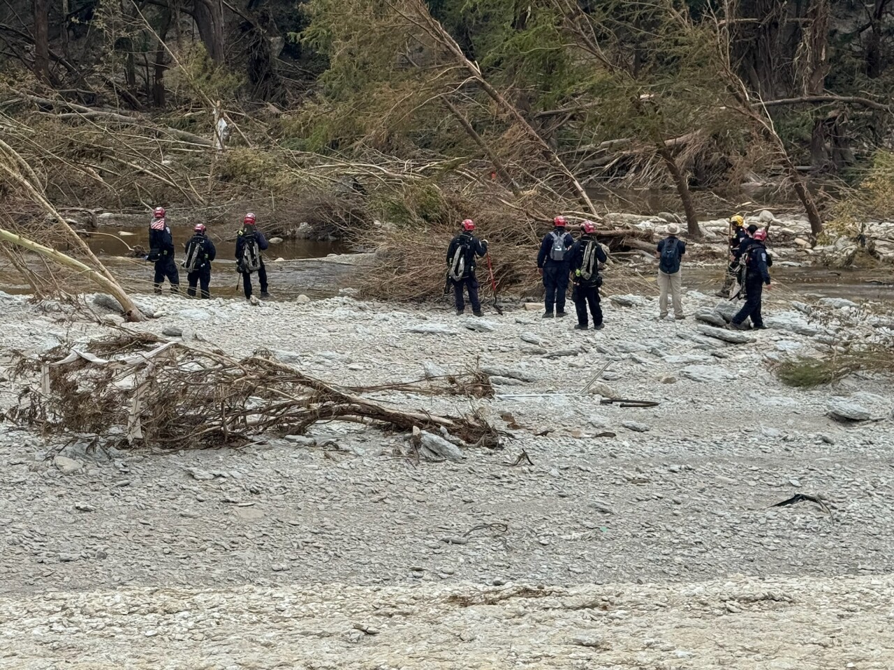 Nevada Task Force 1 continues the search in Kerr County