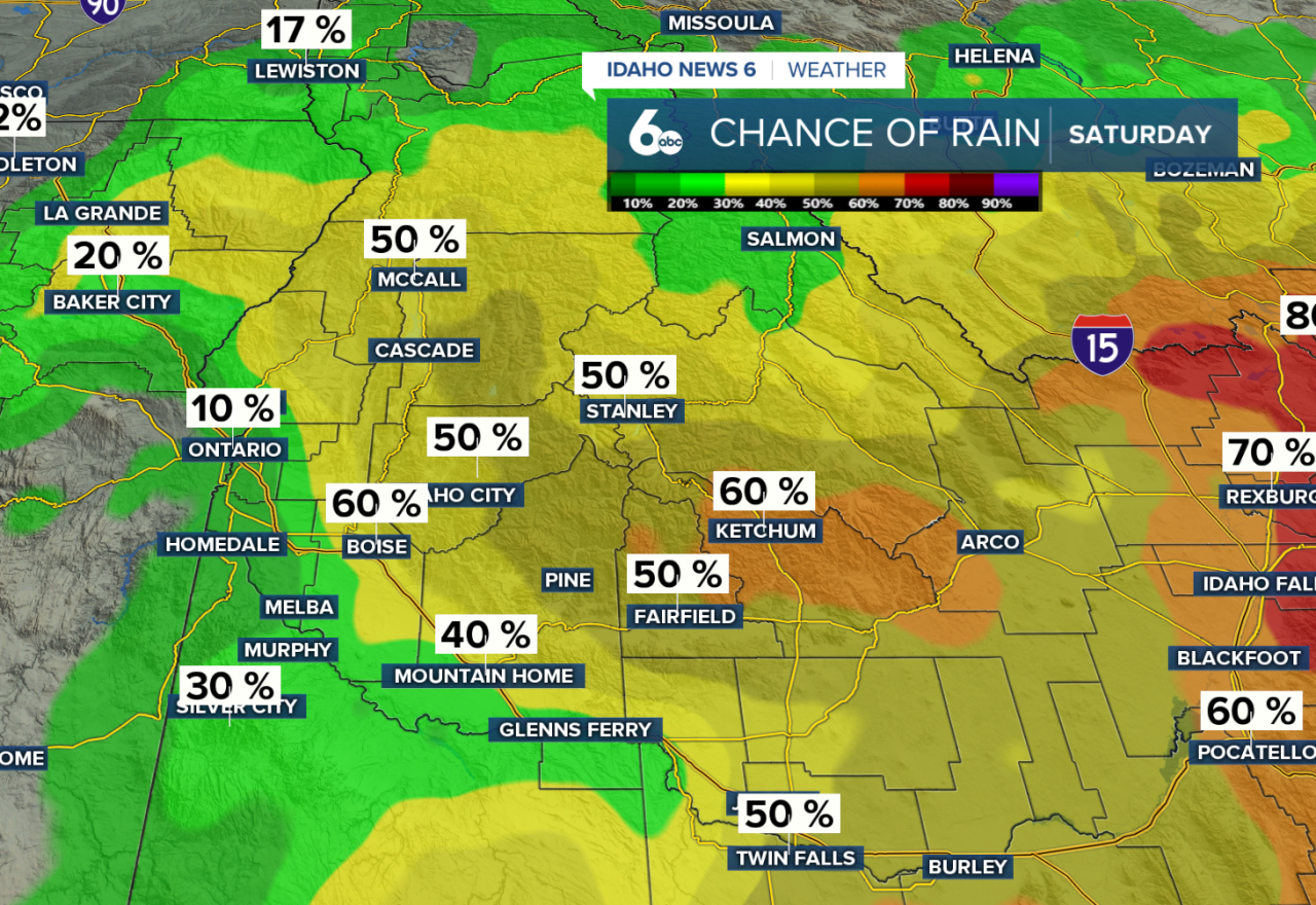 Chance of Rain Saturday