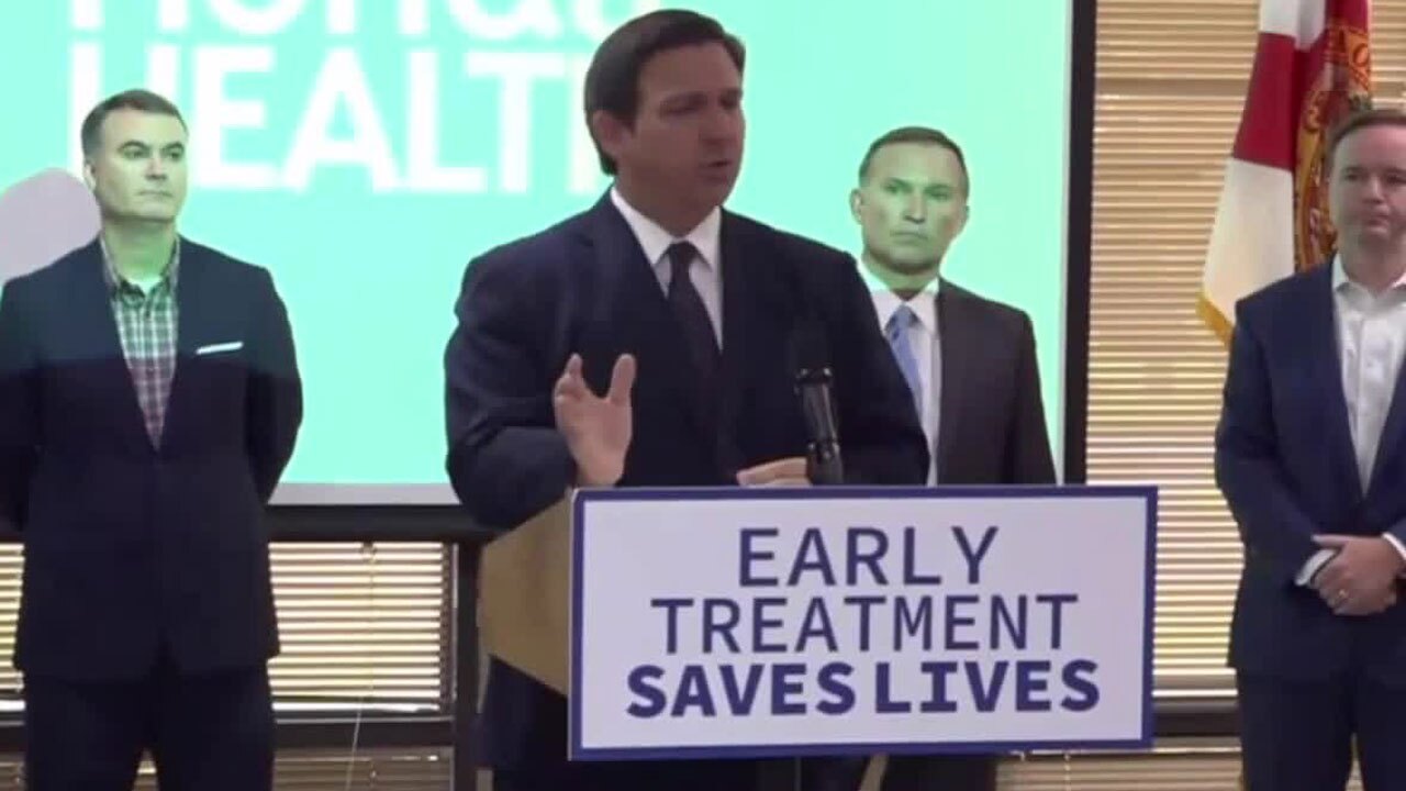 Gov. Ron DeSantis speaks about the possibility of appealing the school mask ruling, Aug. 30, 2021