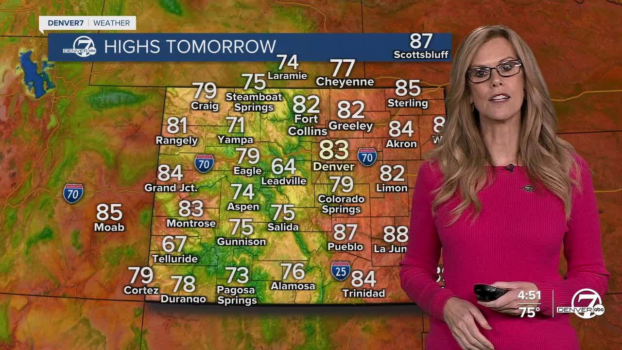 State highs Thursday