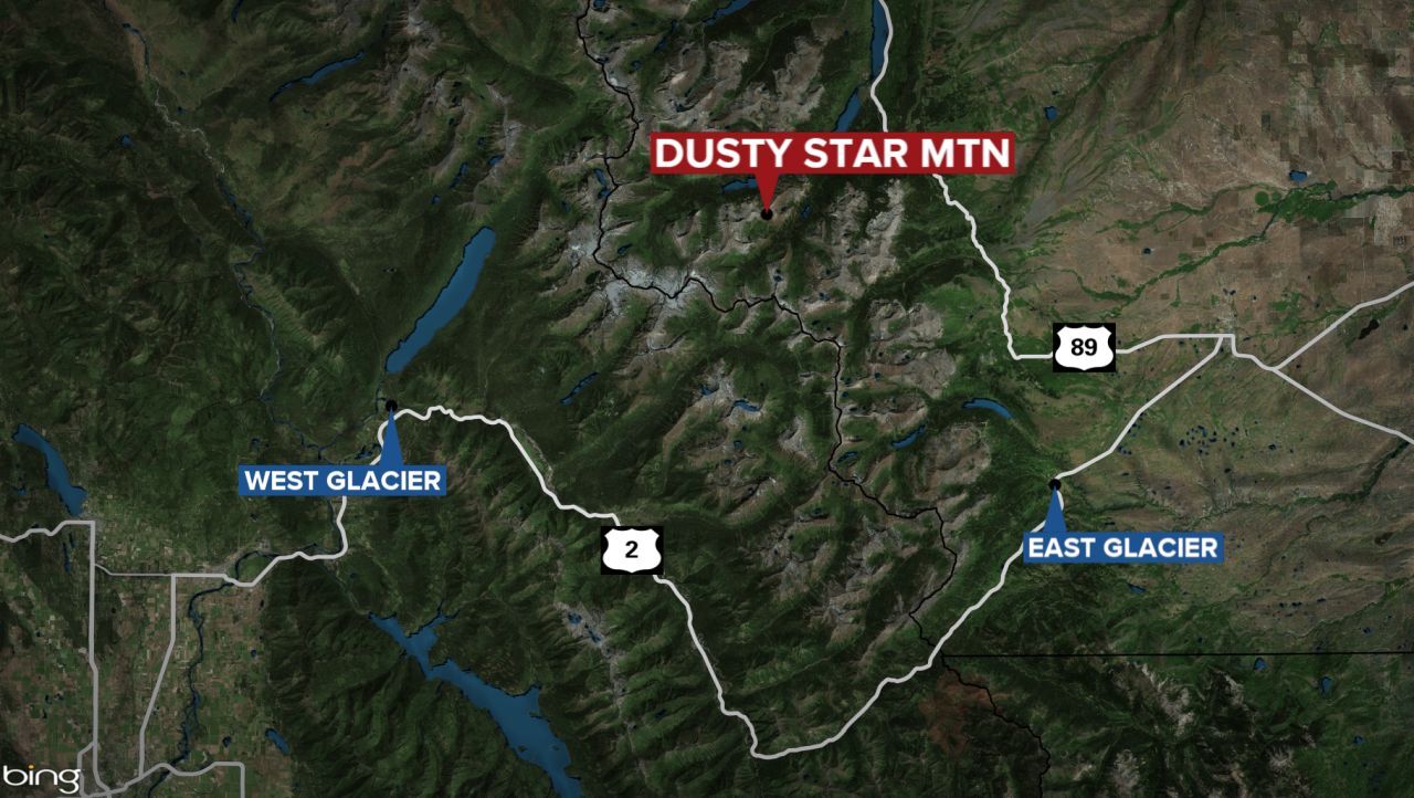 dusty star mountain in glacier national park