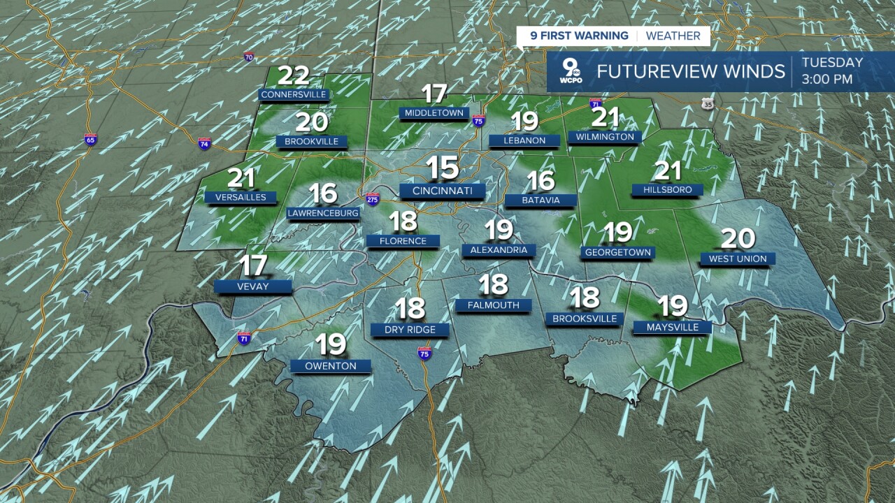 Windy Tuesday forecast