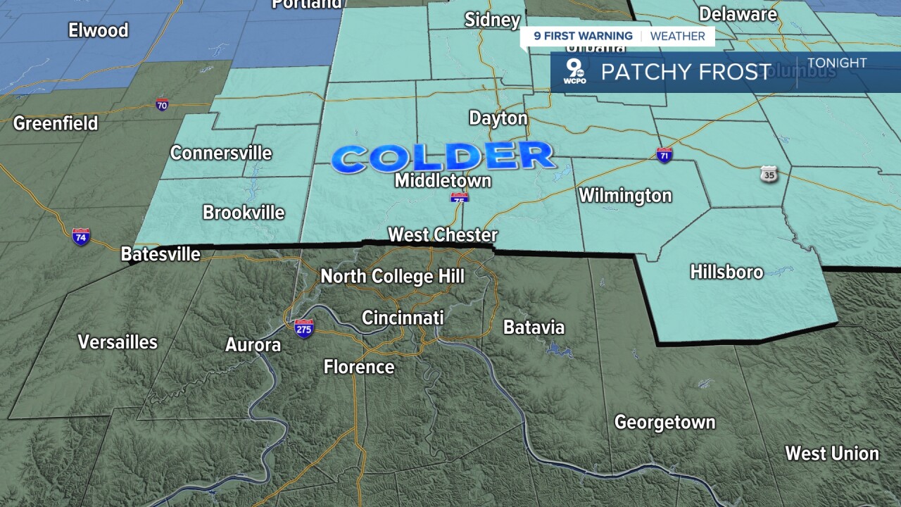 Frost possible tonight