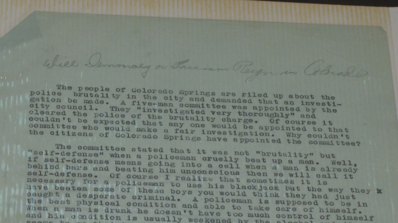 Charles Banks statement about police brutality