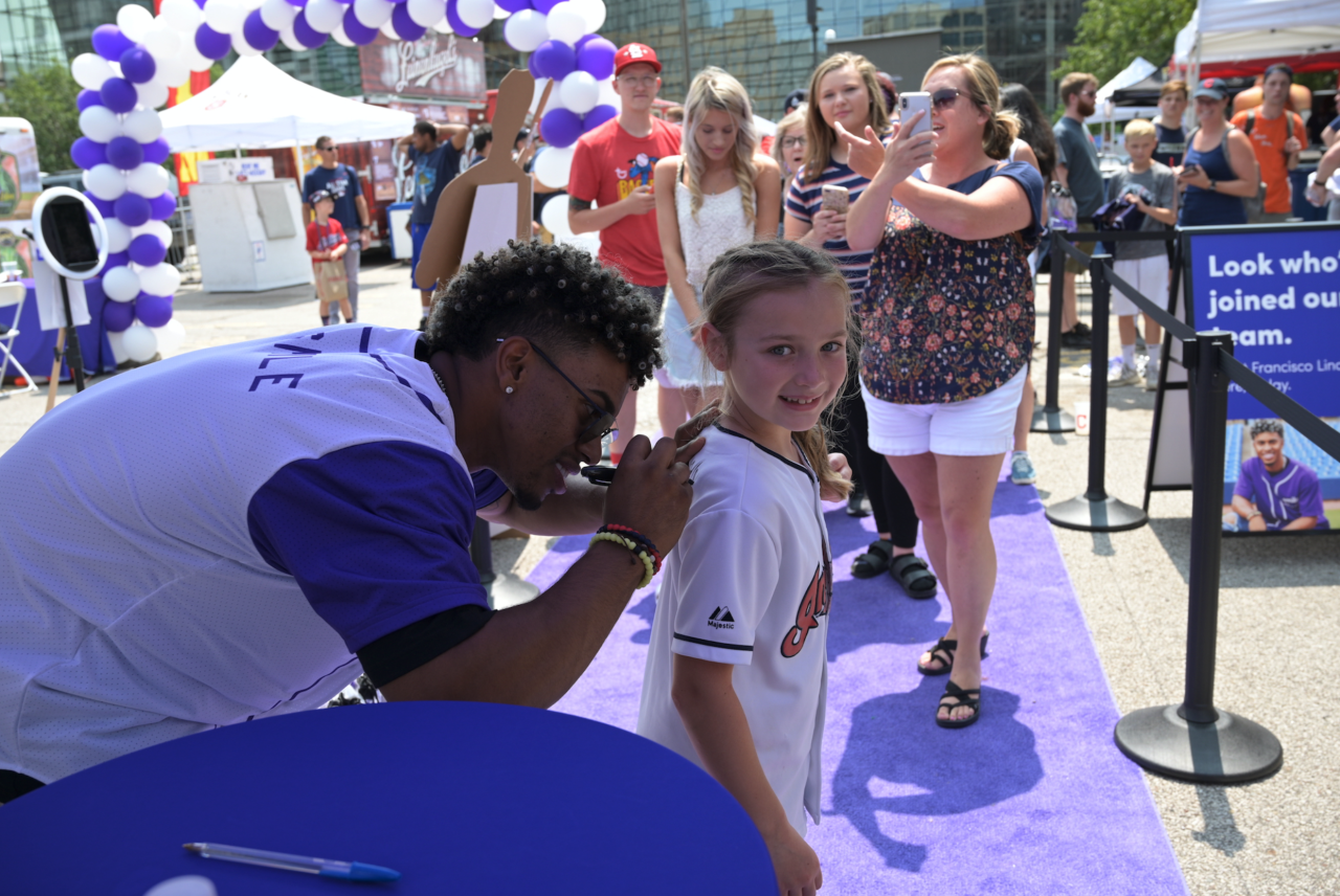 Lindor and fan