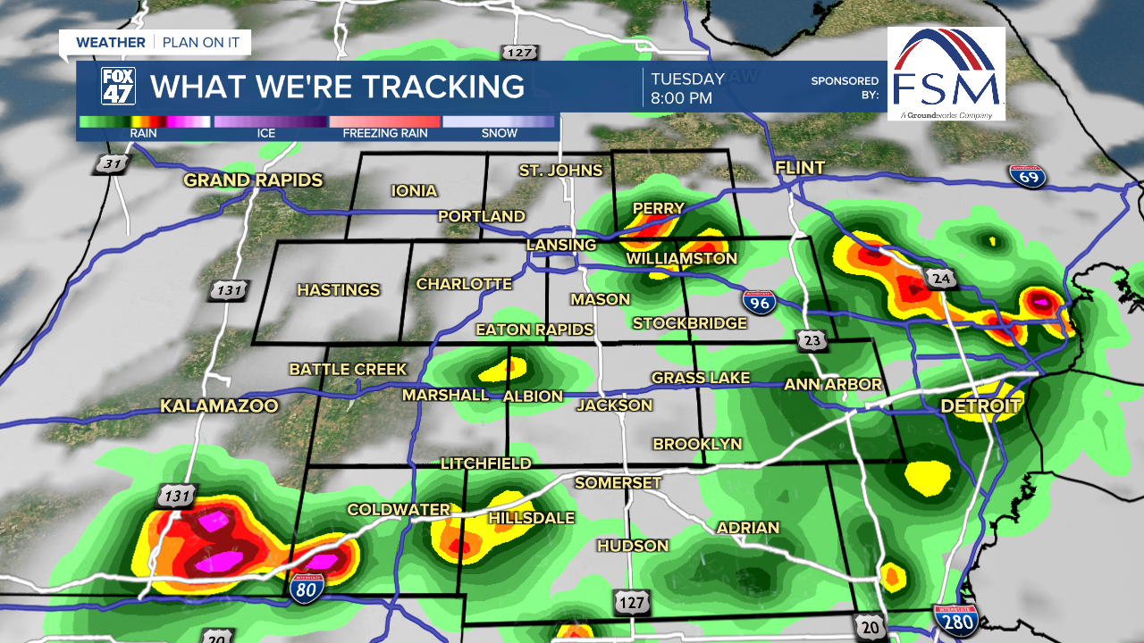 Thunderstorms return to Mid-Michigan Tuesday