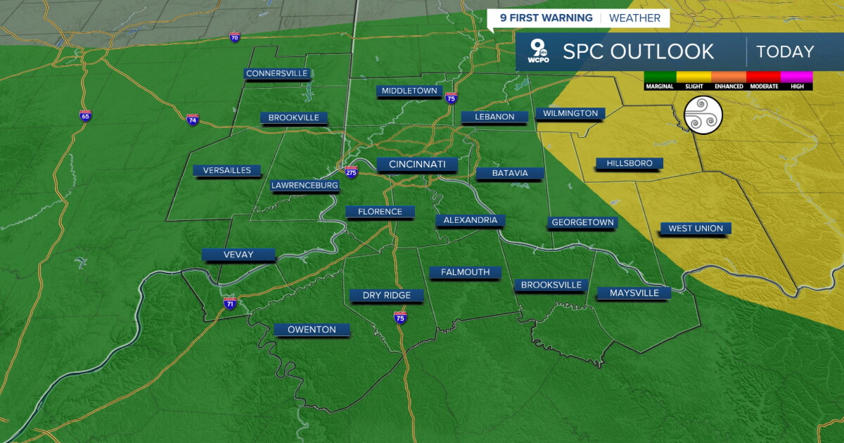 Staying warm overnight with a chance at a few isolated showers