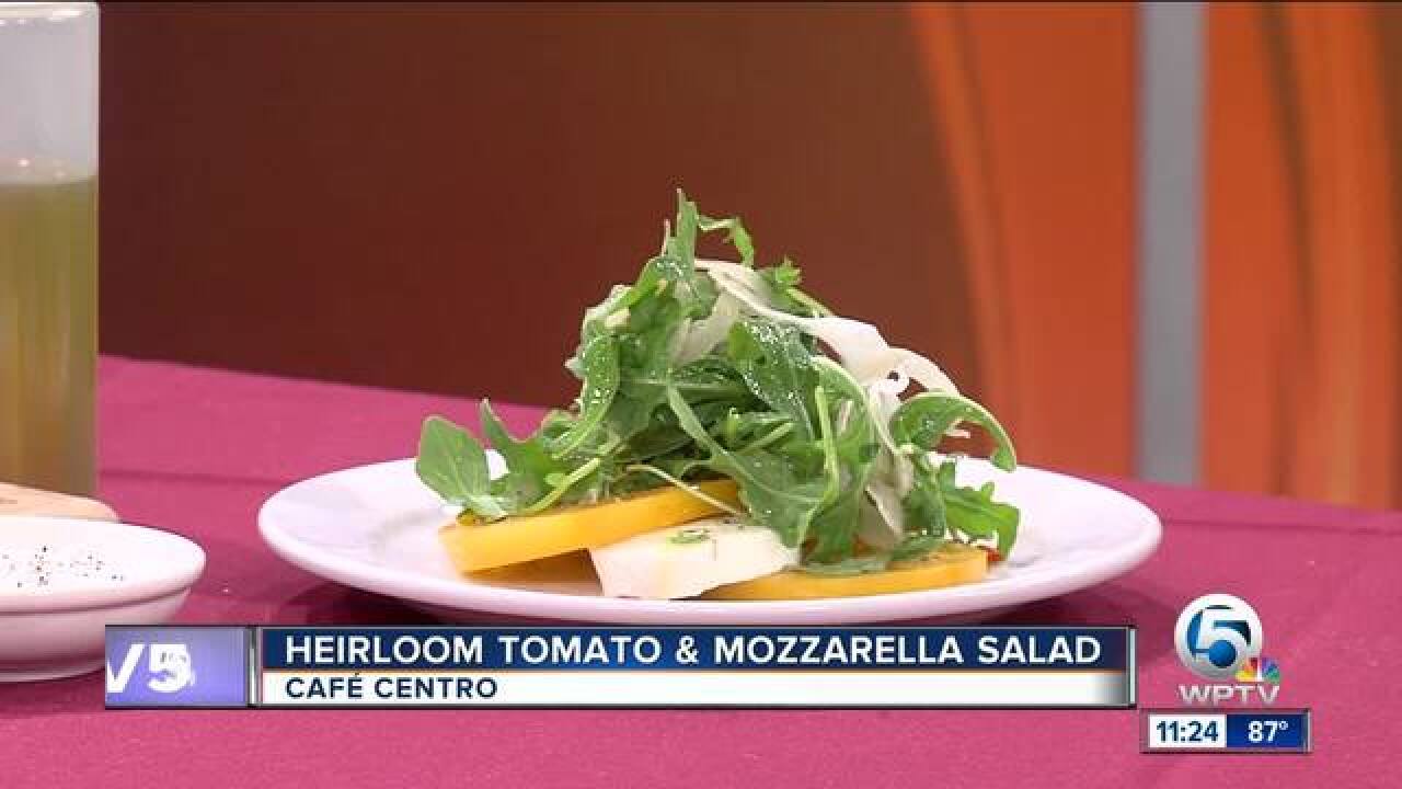 Recipe for heirloom tomato & mozzarella salad