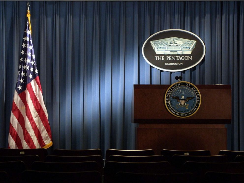 The briefing room at the Pentagon in Arlington, Va., Jan. 3, 2002.Alex Wong/Getty Images, FILE